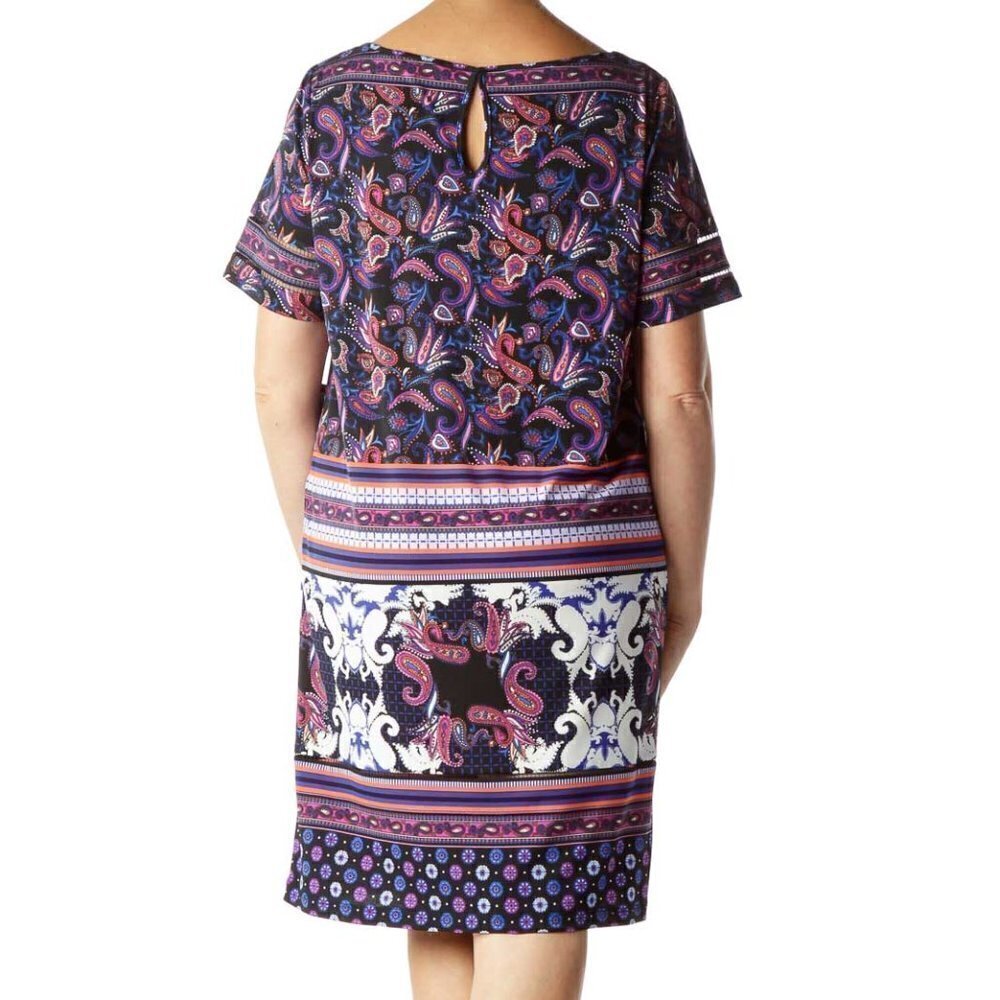 Adrianna Papell  Purple Paisley Print Shift Dress - Picture 2 of 4